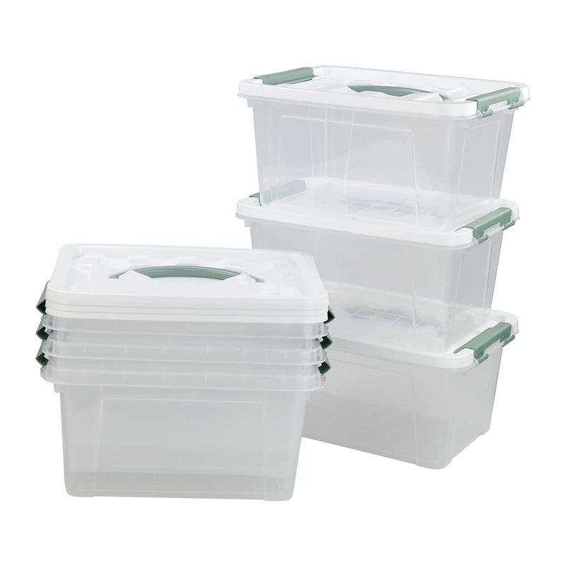 Kiddream 6-pack Clear Plastic Storage Bins with Lids, Latching Storage Box Container - Image 1